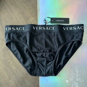 BNWT Men’s Versace Classic Black Briefs Size 7 / Large
